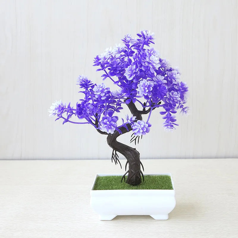 Artificial Plastic Plants Bonsai Small Tree Pot Fake Plant Potted