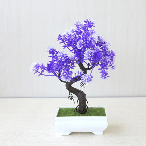 Artificial Plastic Plants Bonsai Small Tree Pot Fake Plant Potted
