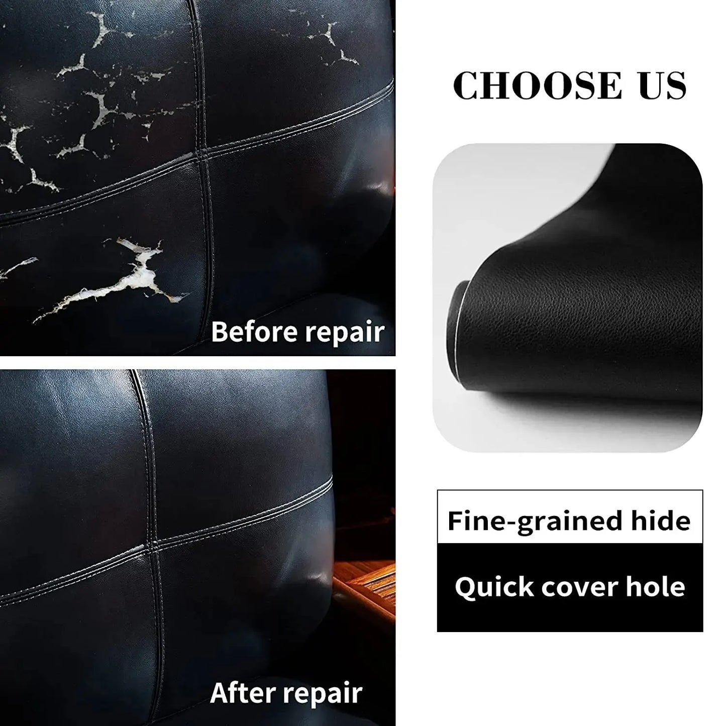 50x137cm(19.7x54inch) Self Adhesive Leather Repair Patch Kit