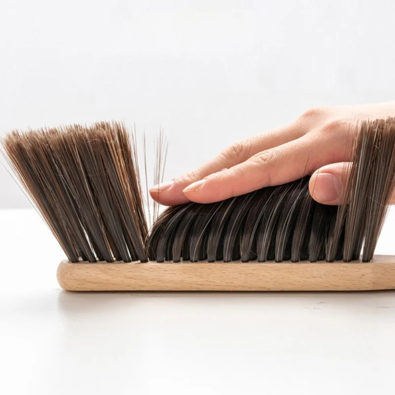 1PCS/2PCS Natural Wood Bristles Brush Anti-static Desktop Bar Grinder