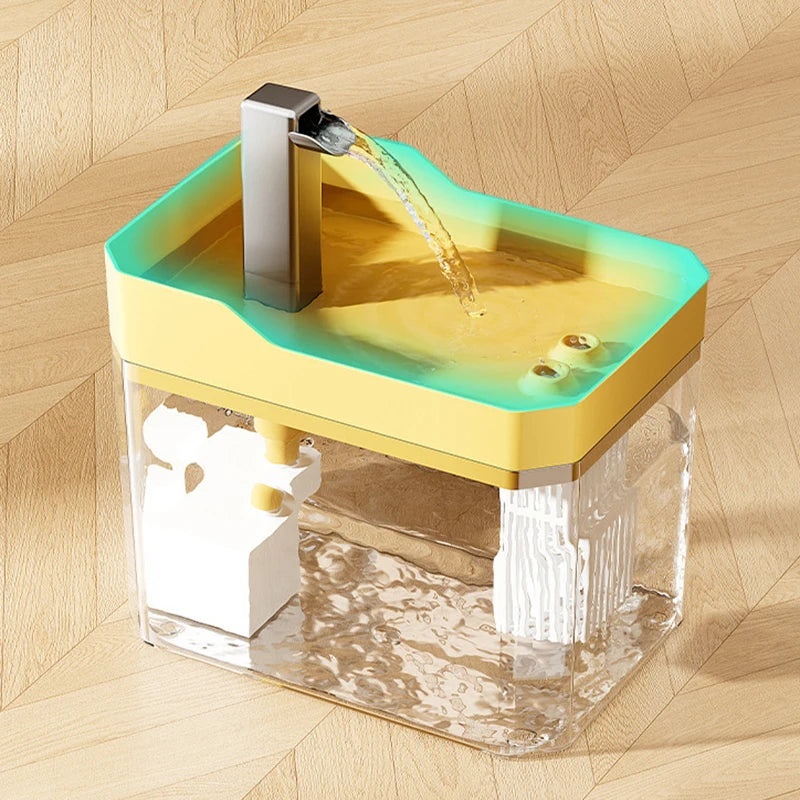 Transparent cat water dispenser plug-in automatic water drinker