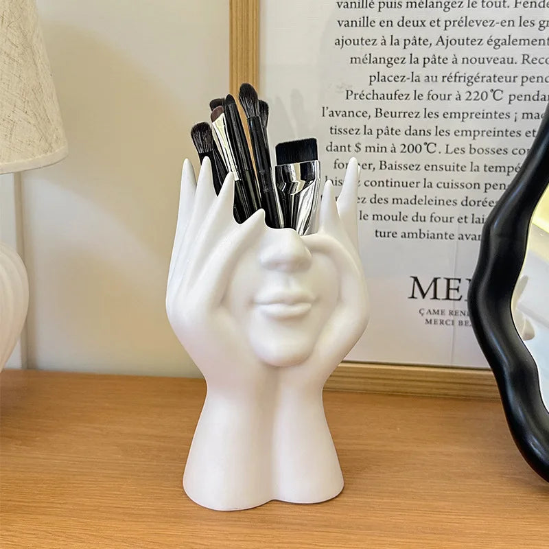 Creative body art styling cosmetics storage rack and stationery