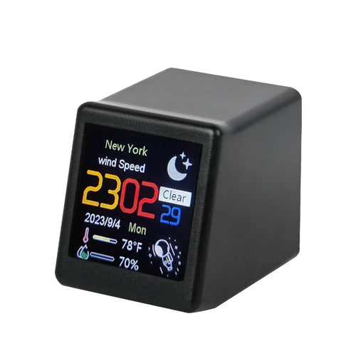 MINI Size Smart WIFI Weather Station Clock for Game Room Decoration.