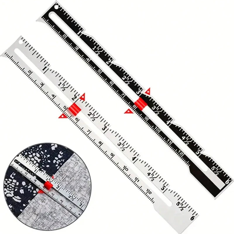 1pc Metal Sliding Guage, Sewing Measuring Tool, Sewing Guage For