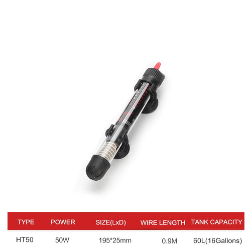 110v-220v Adjustable Temperature Thermostat Heater Rod 25W/ 50W/ 100W/