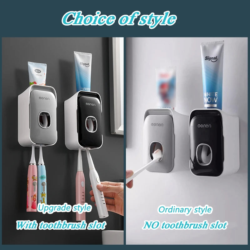 MENGNI Automatic Toothpaste Dispenser Wall-Mounted Bathroom Toothpaste