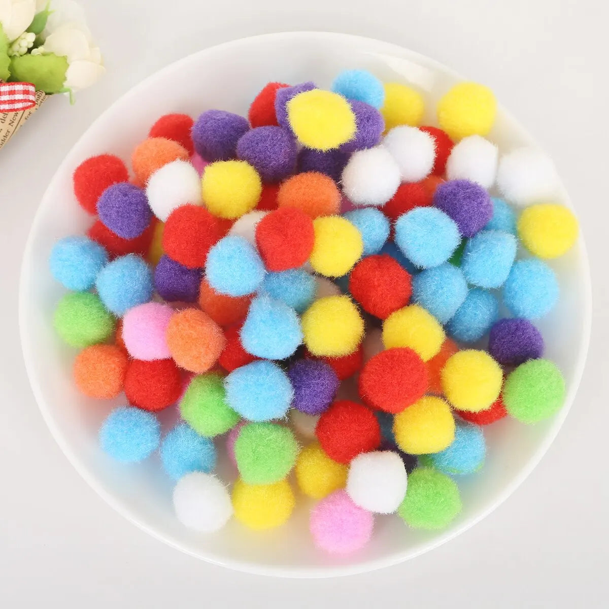 Mini Fluffy Soft Ball Colored High Elastic Ball DIY Polyester Plush