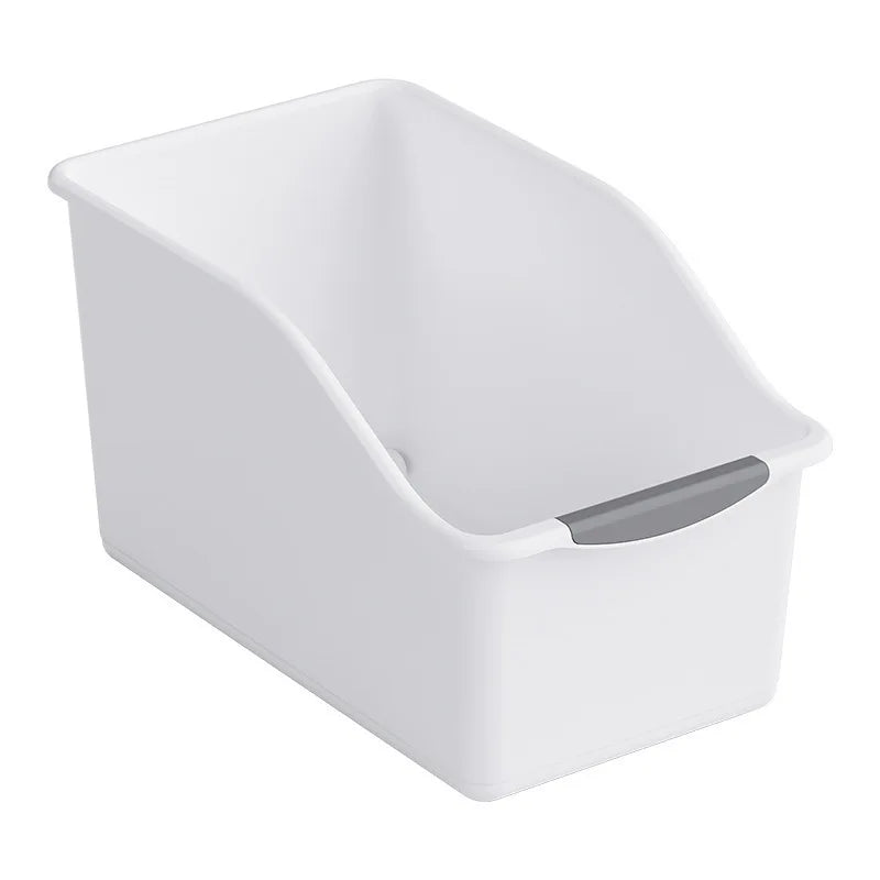 Curved Plastic Storage Bins Set - Multipurpose Home Organization Boxes