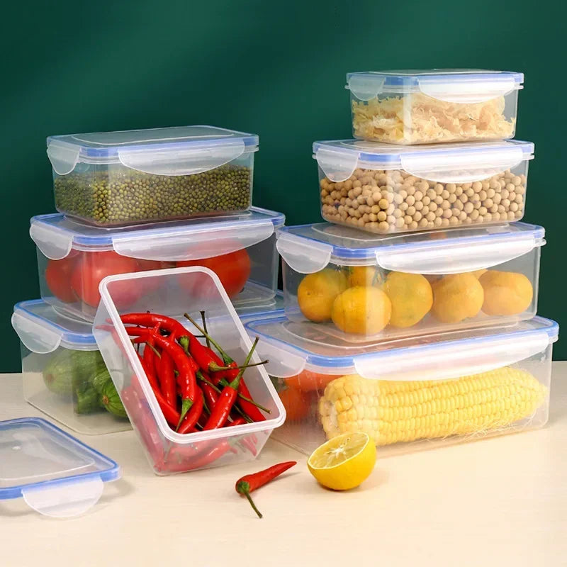 Sealed rectangular refrigerator storage box with lid Plastic crisper