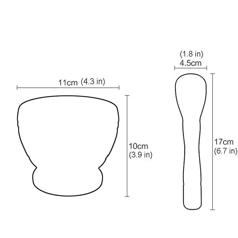 Resin Setmortar and Pestle Garlic Herb Spice Mixing Grinding Crusher
