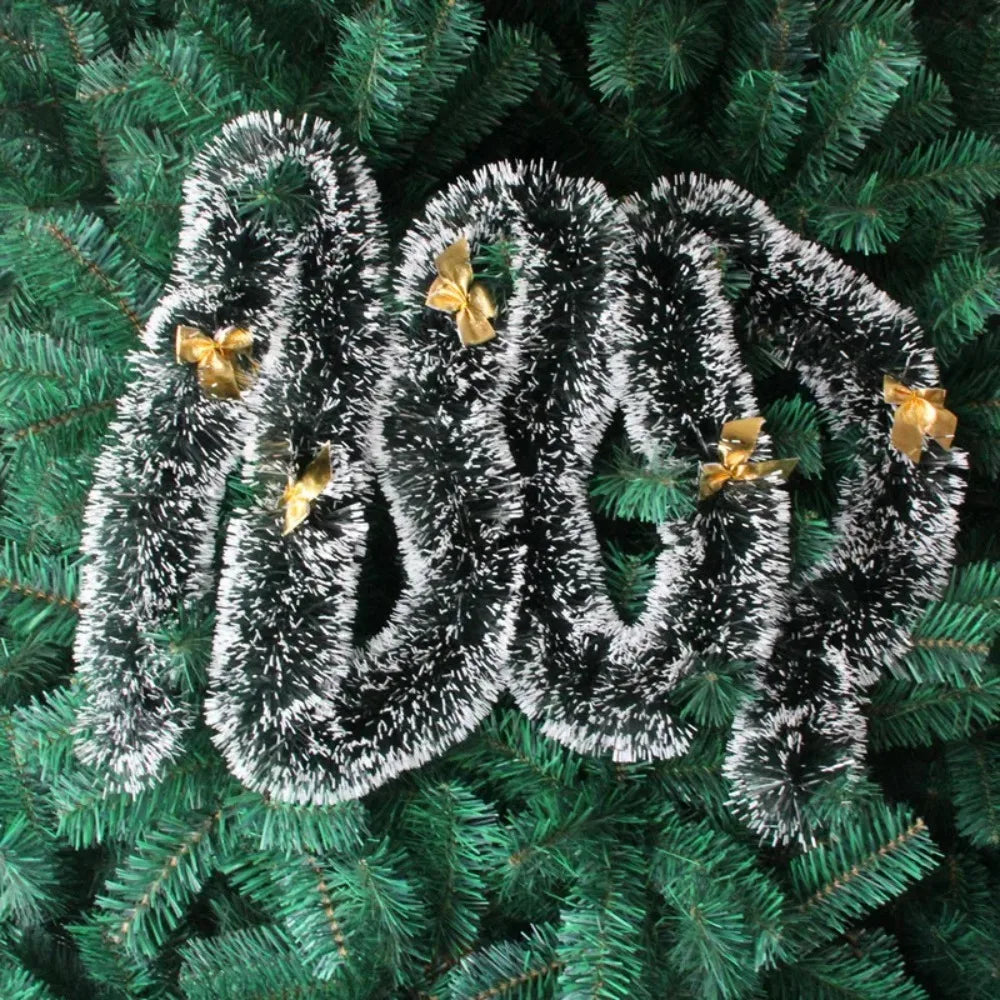 Christmas Tinsel Garland Artificial Christmas Garland With LED Lights