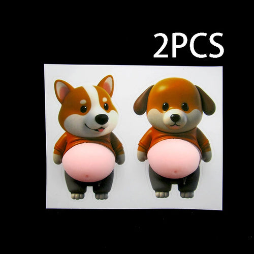 3D Shiba Inu Stickers – Cute Orange Apparel Shiba Inu Stickers, 3D
