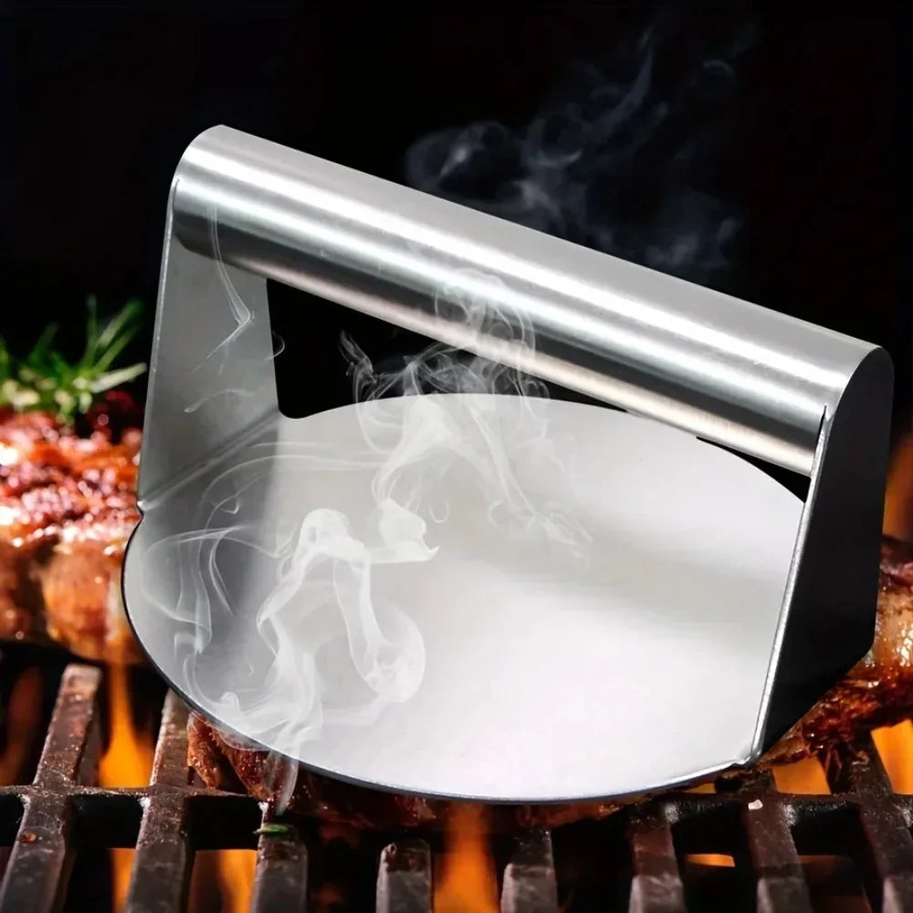 New Stainless Steel Smash Burger Press | Heavy Duty Patty Maker &