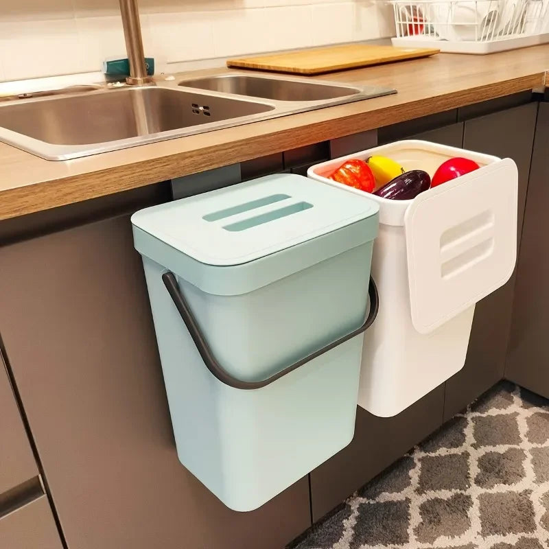 Food Waste Basket Bin for Kitchen, Small Countertop Compost Bin with