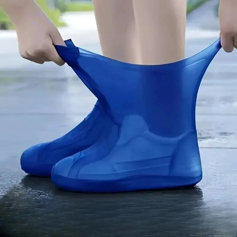 1 Pair Rubber Rain Boot Overshoes For Outdoor Use, Silicone Waterproof