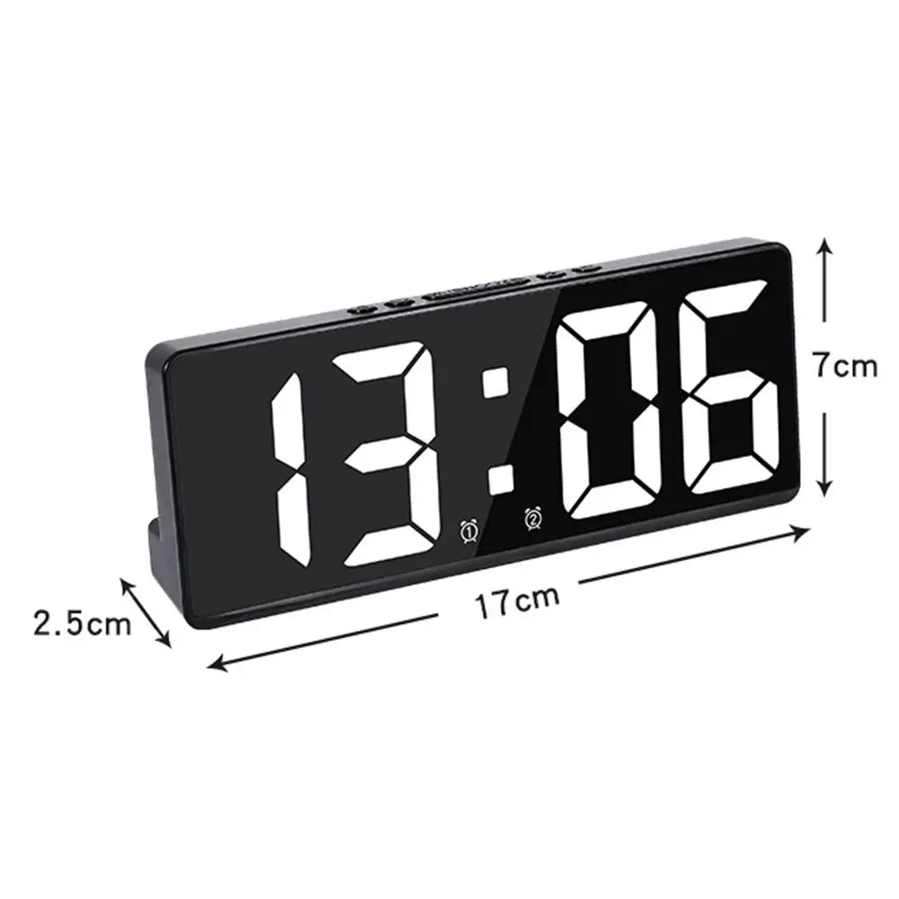 Creative Number Clock Color Nightlight Temperature Calendar Alarm
