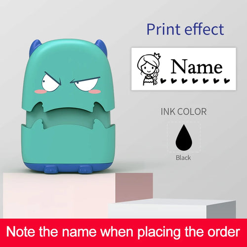 Custom Cartoon Baby Name Stamp Kit - Reusable for Cotton/Modal Clothes