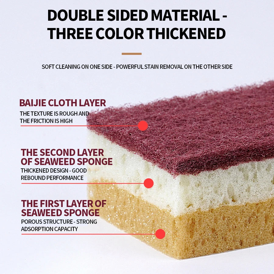 High density sponge cleaning cloth, dishwashing cloth, non greasy
