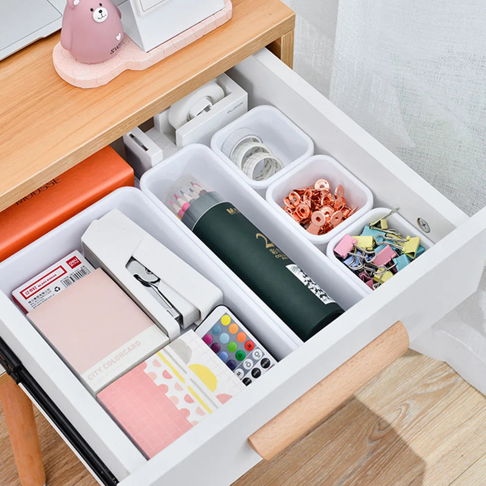 8pcs/set Adjustable Drawer Organizer Box Trays Make Up Cosmetics