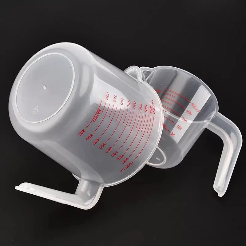 3pcs 250/500/1000ml Baking Liquid Measuring Cups PVC Scale Cup Plastic