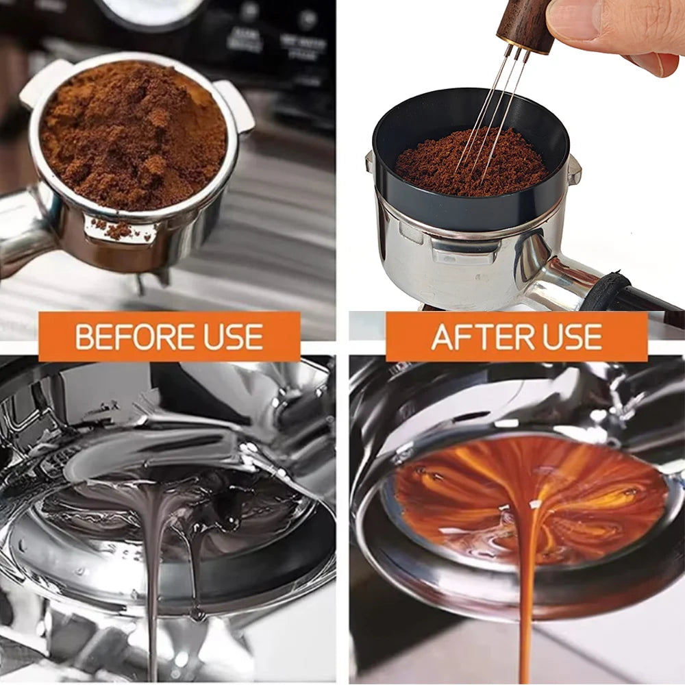 Espresso Coffee Stirrer Needle Distributor Coffee Powder Stirrer Wood