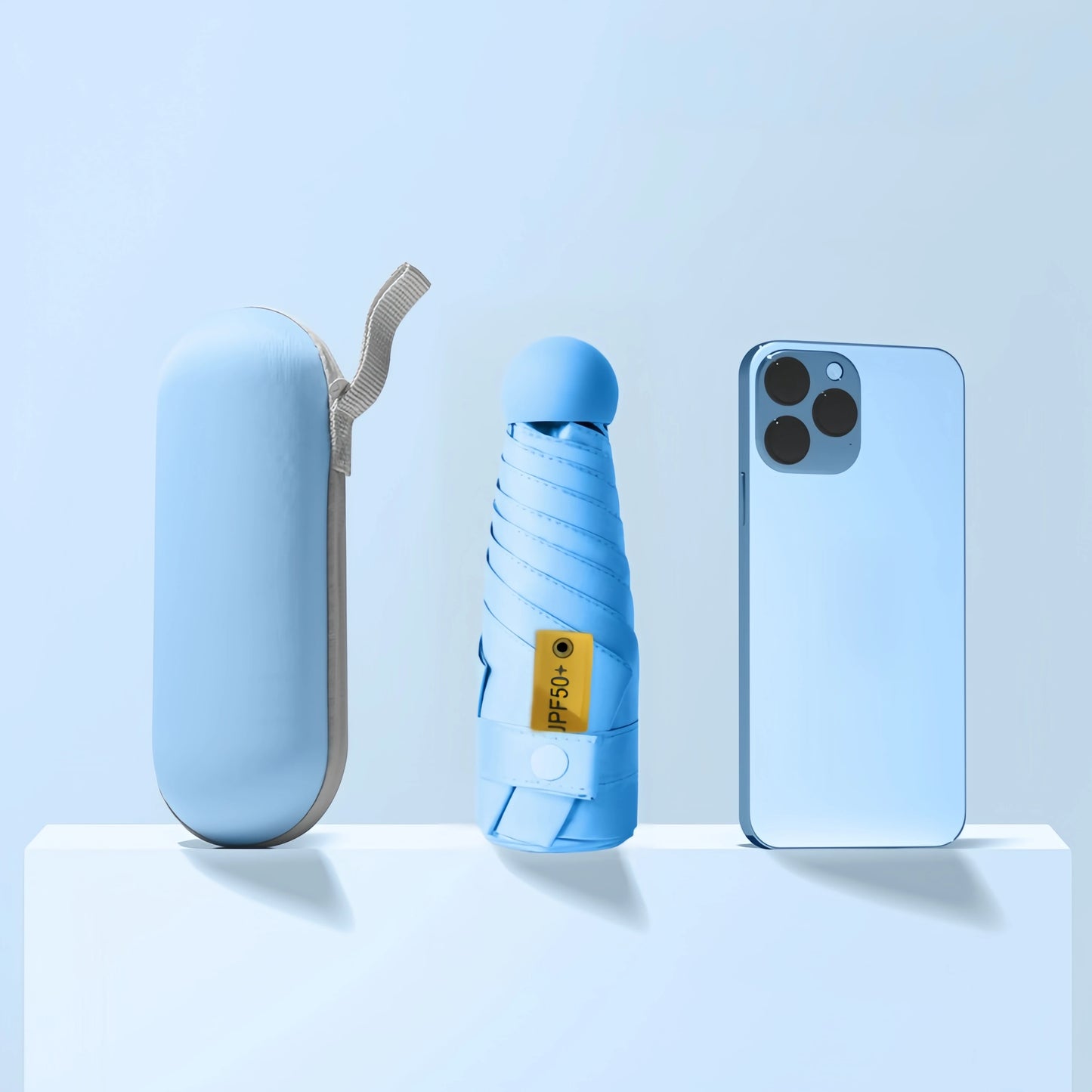 1pc Anti-Uv Mini Umbrella For Sunny And Rainy Days, Portable With Uv