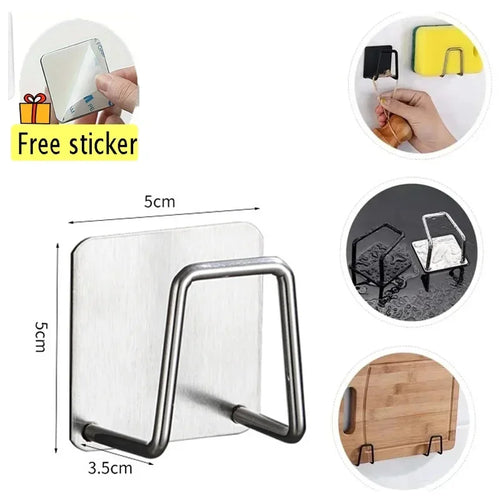 Kitchen Sponges Holder Stainless Steel Sink Sponges Drain Drying Rack