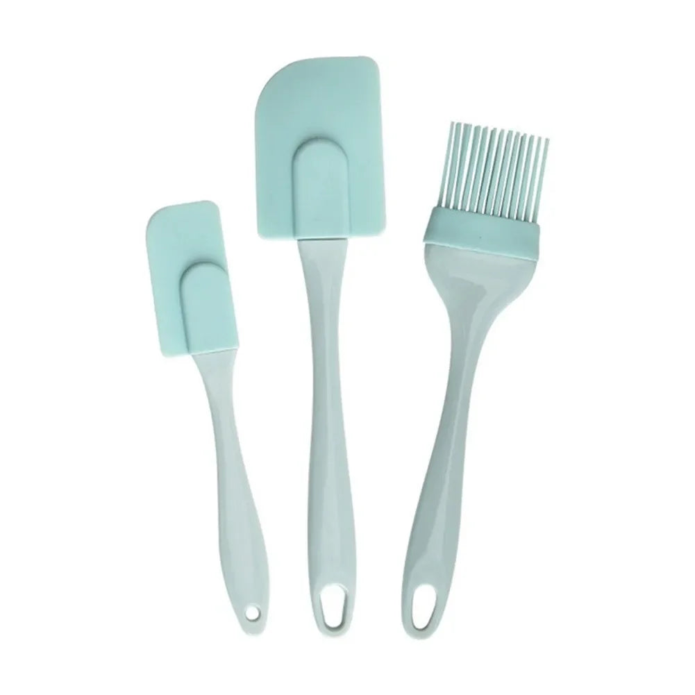 3Pcs Cream Scraper DIY Bread Cake Butter Spatula Mixer Oil Brush
