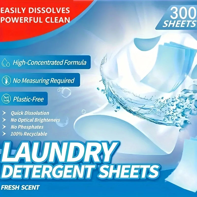 50Pcs Plastic-Free Laundry Detergent Tablets, Hypoallergenic