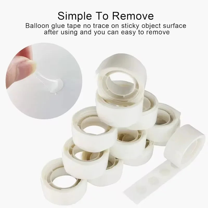 Double Sided Clear Sticky Point Tape Balloon Glue Dot Adhesive