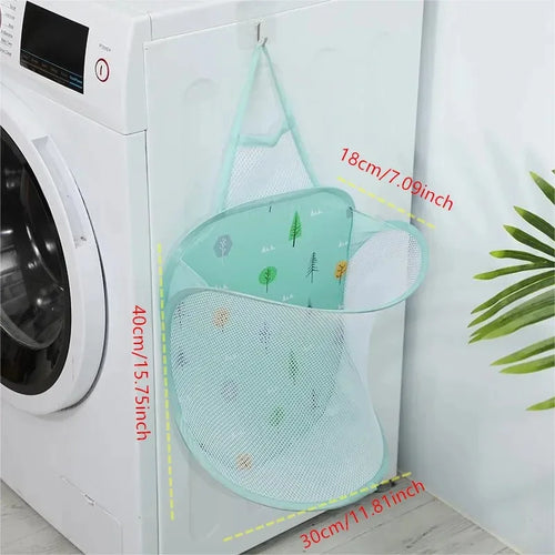Portable Mesh Pop Up Laundry Hamper Wide Opening Breathable
