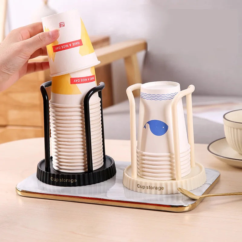 Household Disposable Paper Cup Holder, Desktop Paper Cup Storage Rack,
