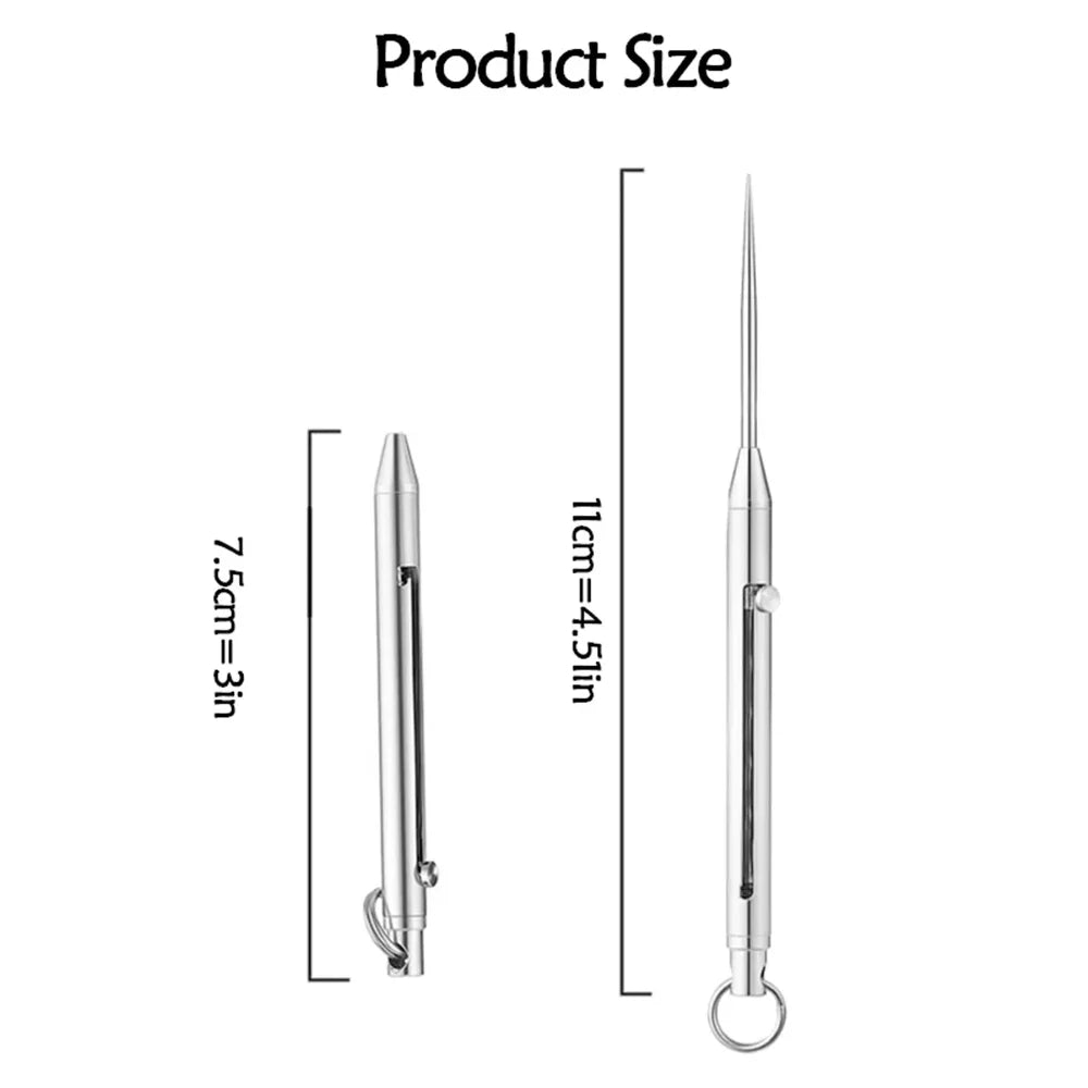 Portable Titanium Toothpicks Pocket Toothpicks Keychain Silver with