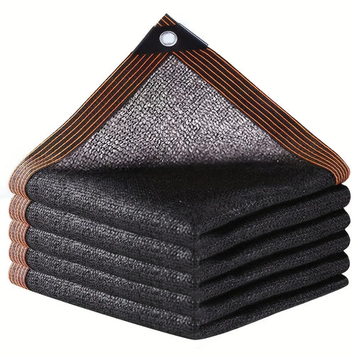 Black Shade Cloth Sunblock Mesh Cover Taped Edge With Grommets, Sun