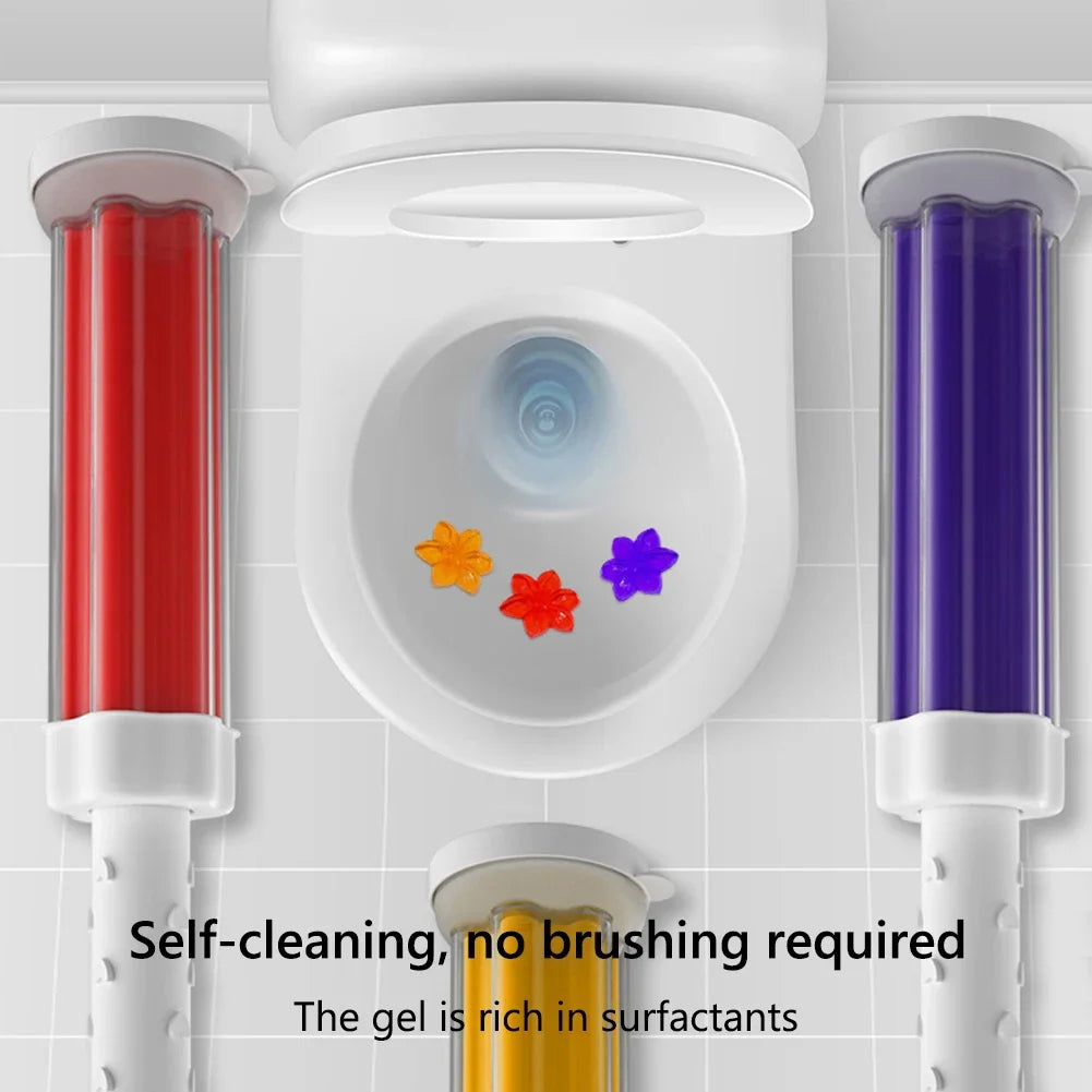 Toilet Cleaner Gel Remove Odors Leave Flower Aromatic Toilet Gel No