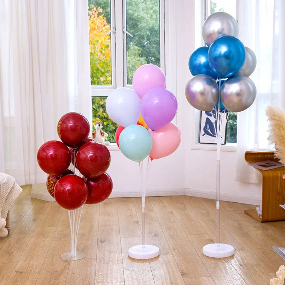 Runto 1set Birthday Balloon Stand Kit, Balloon Stand With Base And
