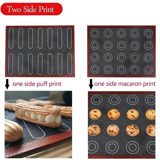 2pcs Non-stick Perforated Silicone Baking Mat-Oven Sheet Liner for