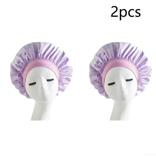 Bonnet Sleeping Cap Nightcap High Elastic Wide Brim Satin Night Hat