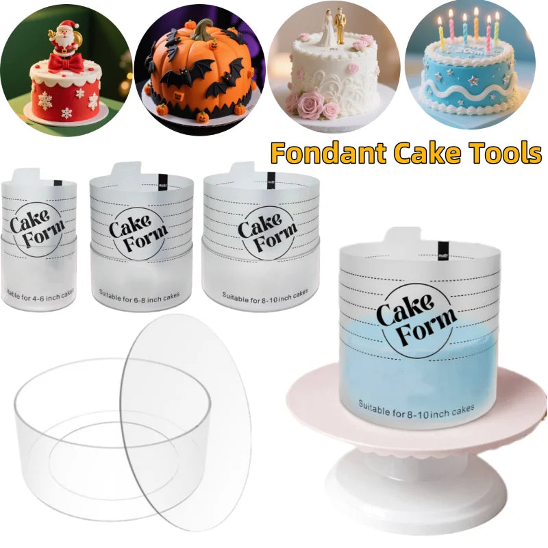 Round Adjustable Cake Ring Mold Retractable Fondant Tools Mousse Cake