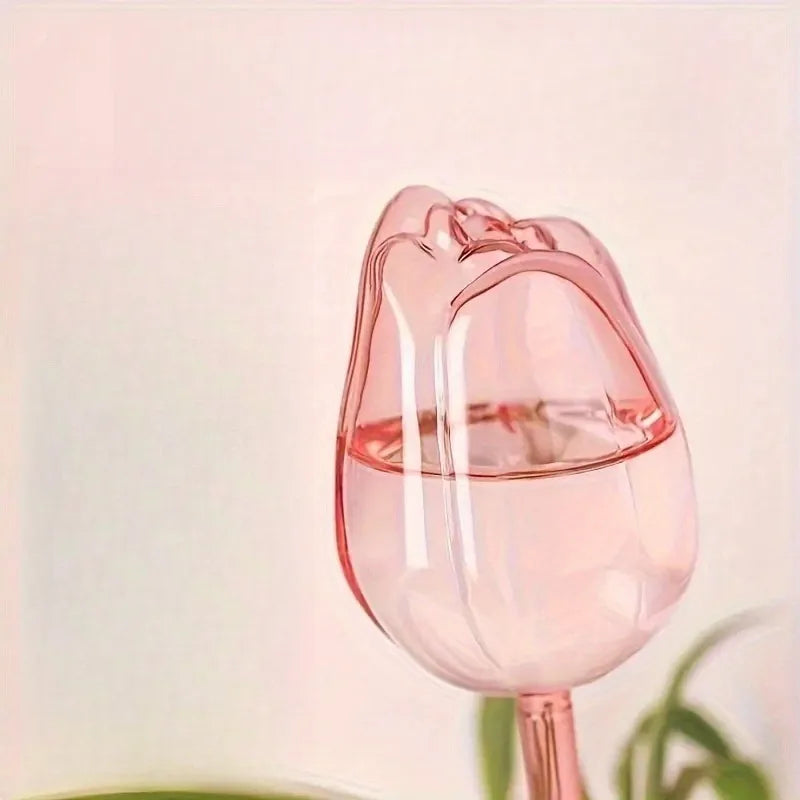Pink tulip plant watering balls, suitable for indoor and outdoor