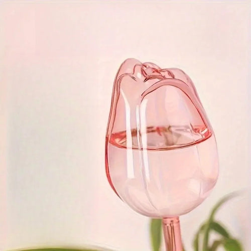 Pink tulip plant watering balls, suitable for indoor and outdoor
