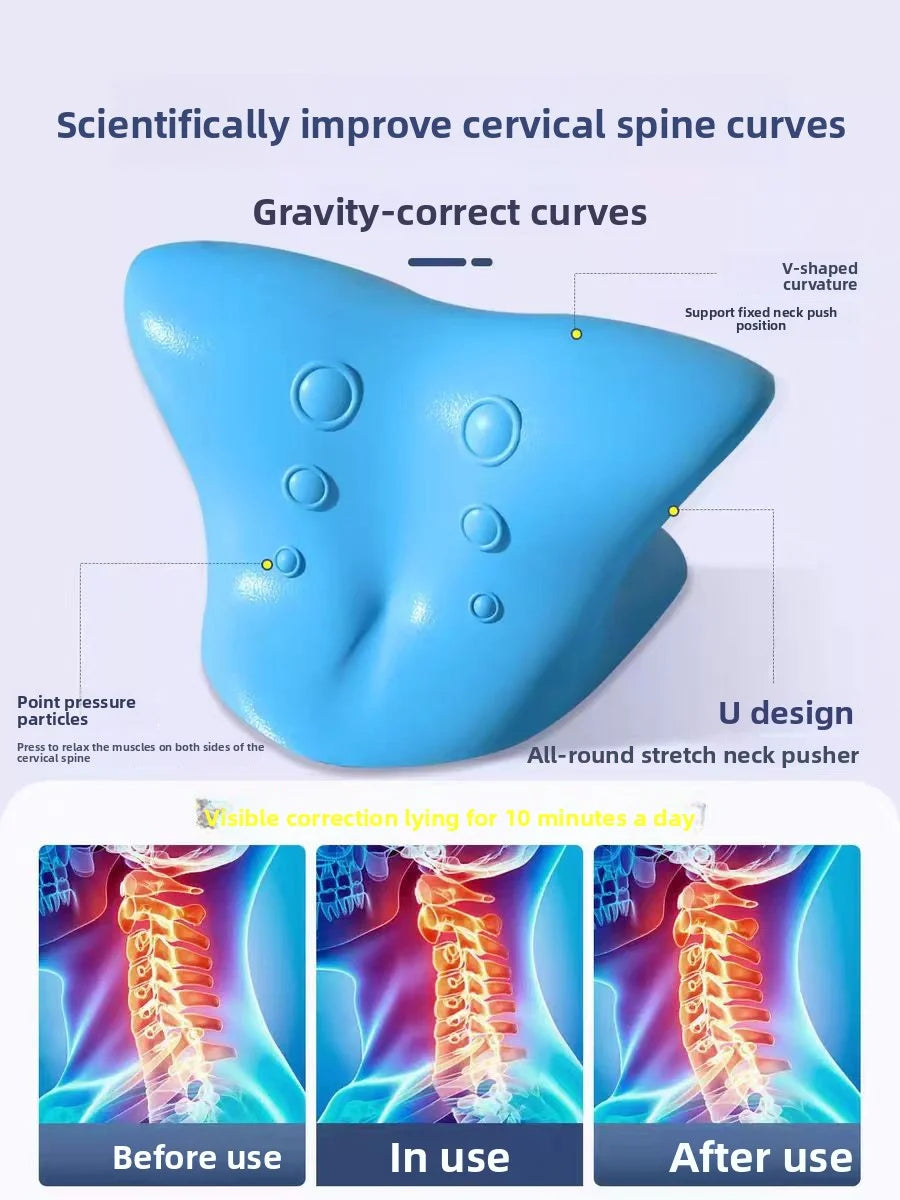 C-shaped pillow cervical massage pillow neck correction traction