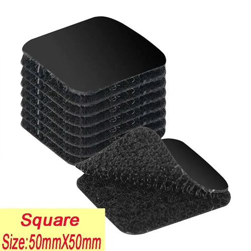 100PCS double-sided Household Use Touches Fastener Black Pad Fixed