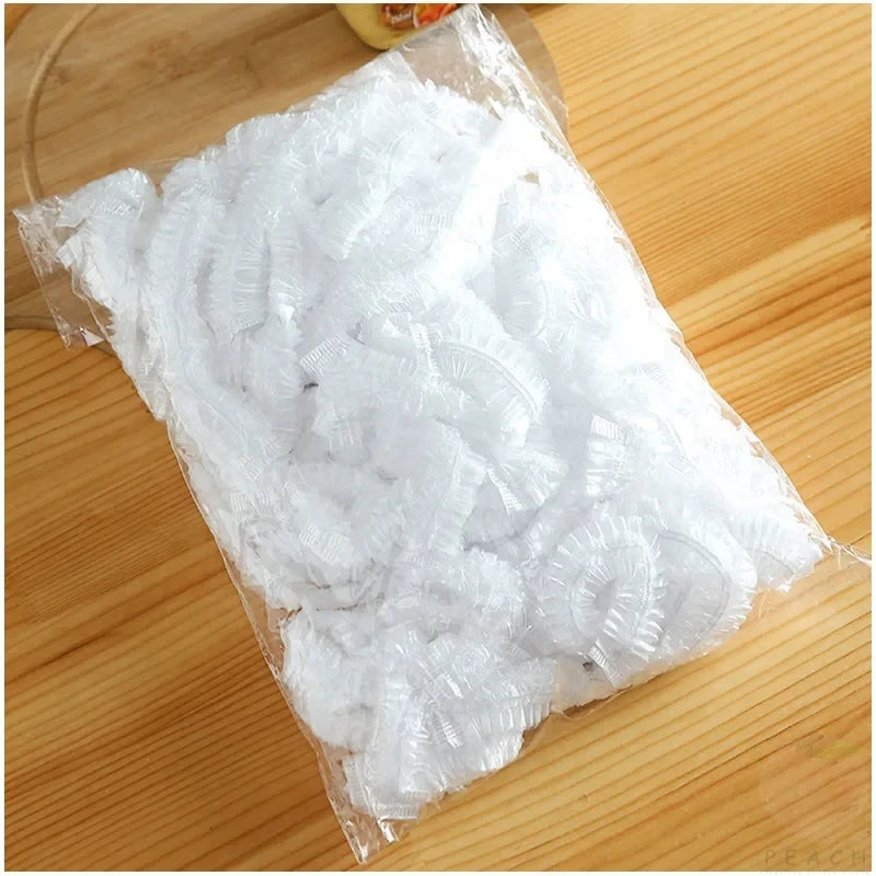 100pcs Disposable Fresh-keeping Cover, Plastic Food Storage Covers,