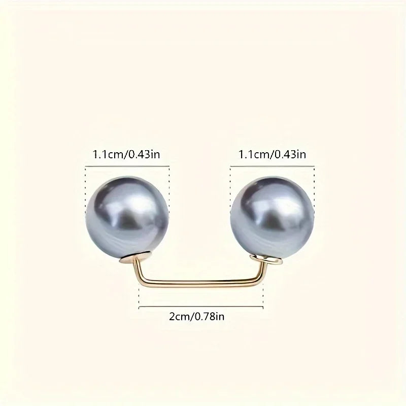 8PCS pearl non-slip safety pins Dress brooch decoration dress waist