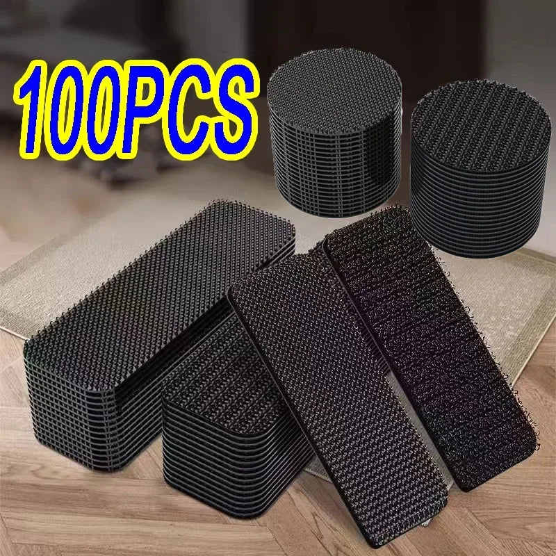 100PCS double-sided Household Use Touches Fastener Black Pad Fixed