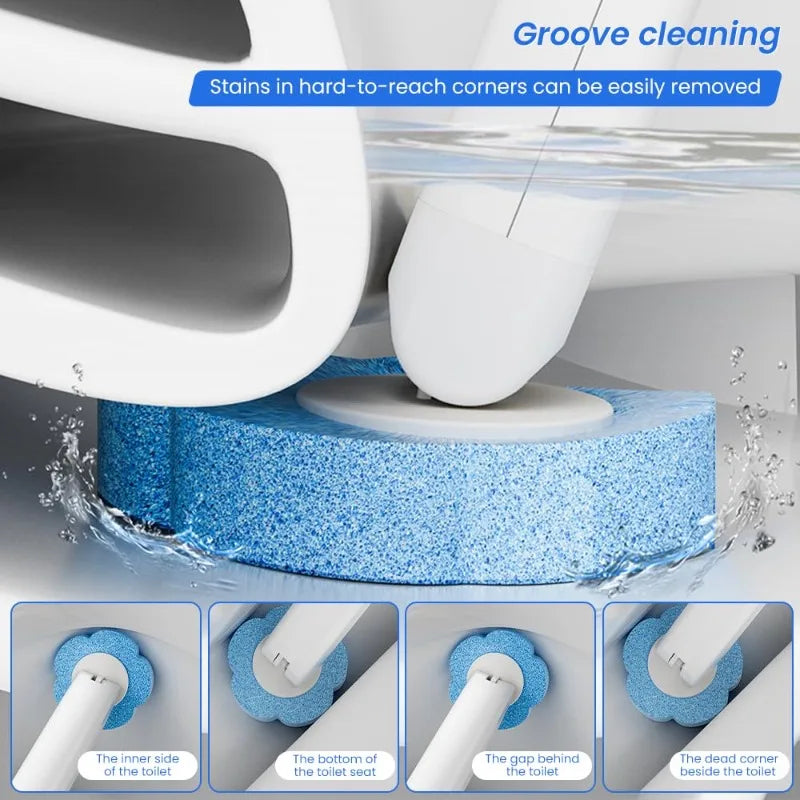 Disposable Toilet Brush Replaceable Wall-mounted Long Handle Toilet