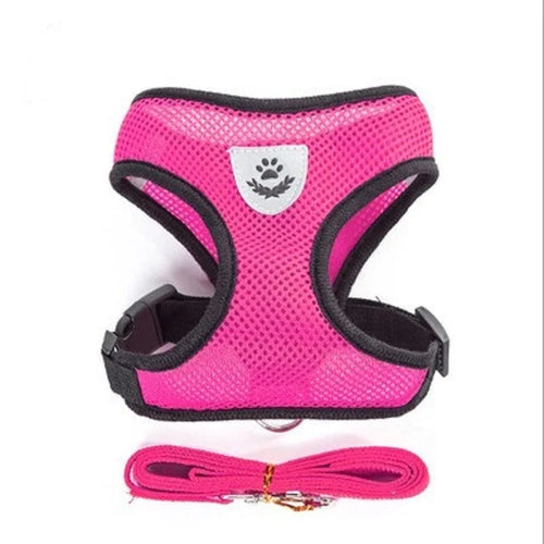 Cat Dog Harness with Lead Leash Adjustable Vest Polyester Mesh