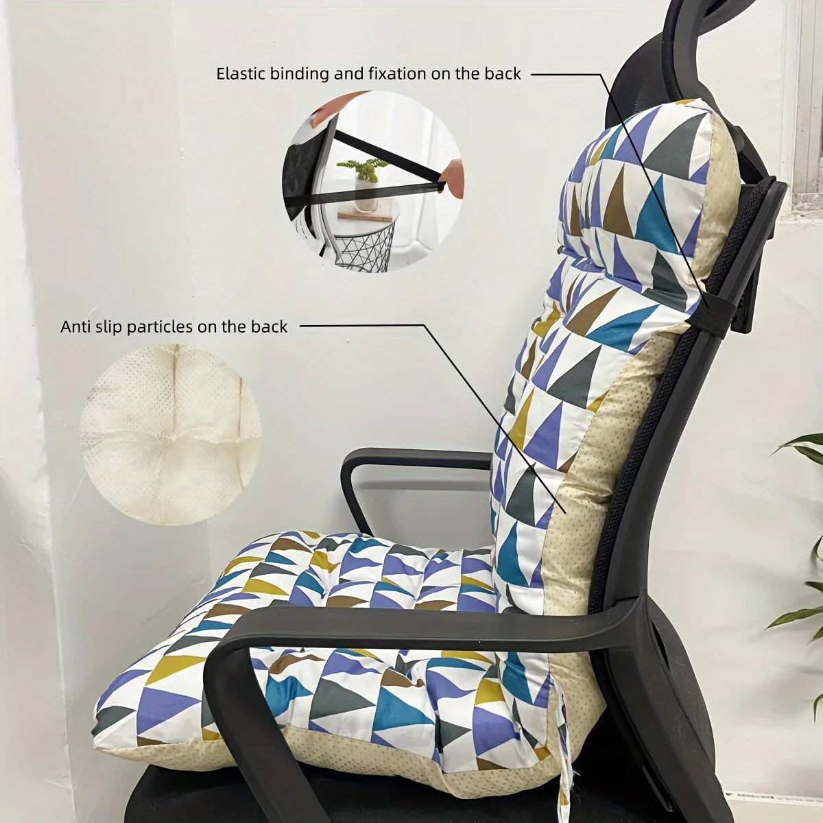 Ergonomic Office Chair Cushion with Integrated Backrest Support -