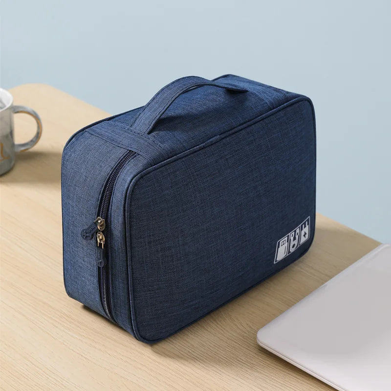 Cable Storage Bag Waterproof Digital Electronic Organizer Portable USB